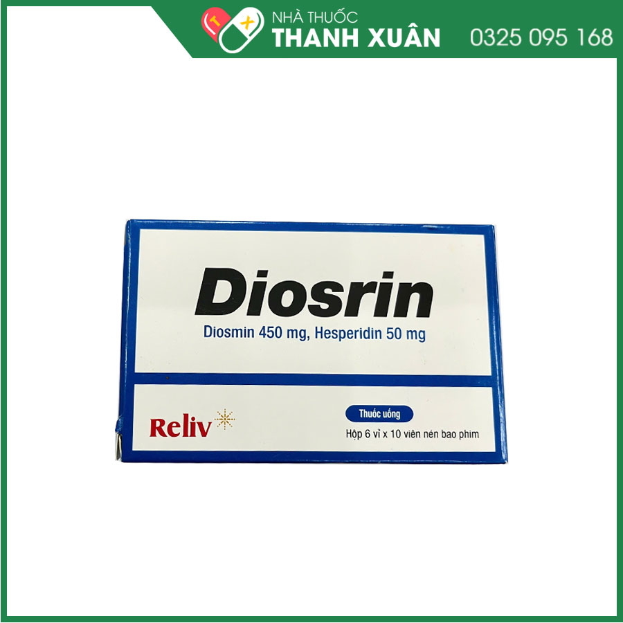 Diosrin điều trị suy giãn tĩnh mạch và cơn đau trĩ cấp